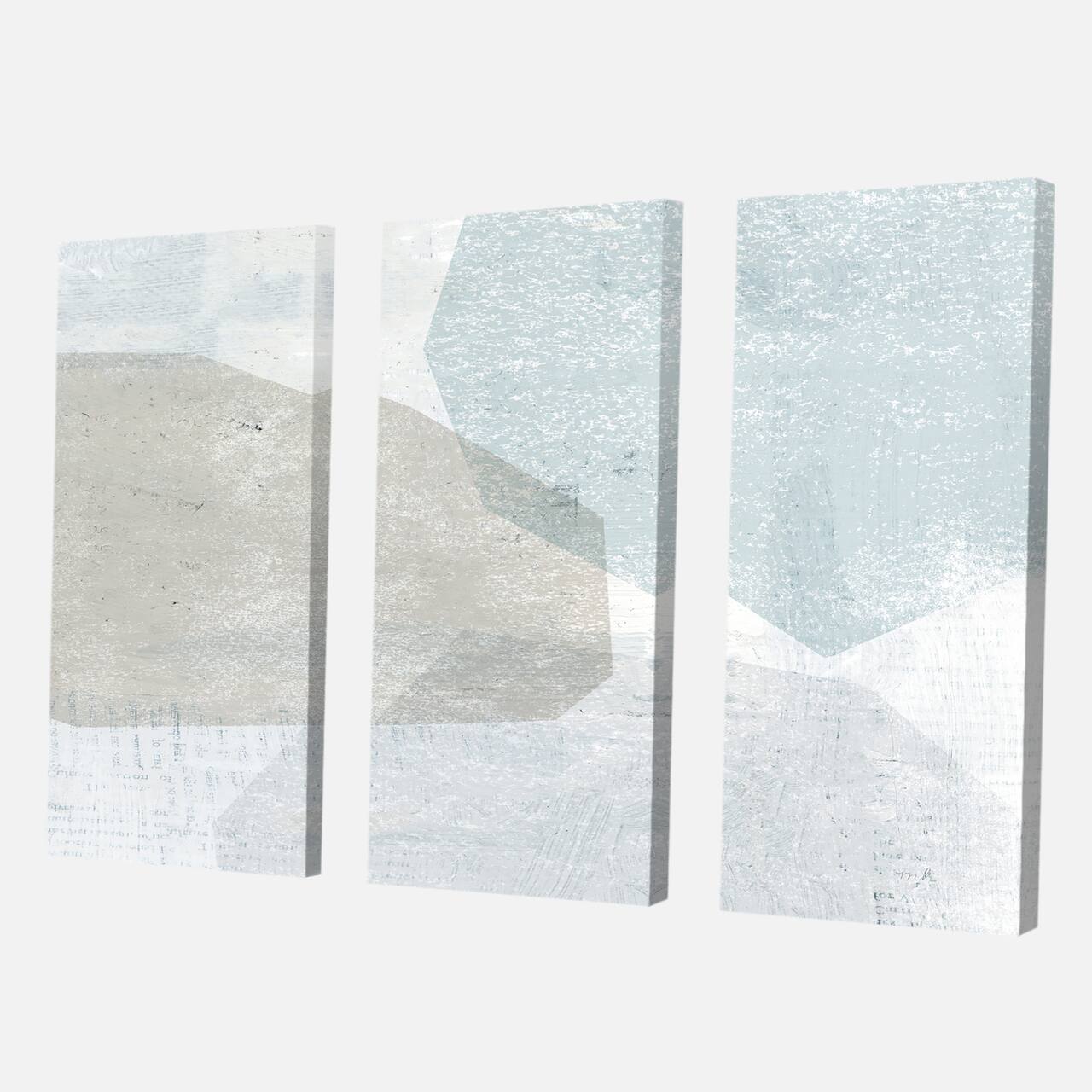 Designart - Grey and White Collage I - Modern Premium Canvas Wall Art